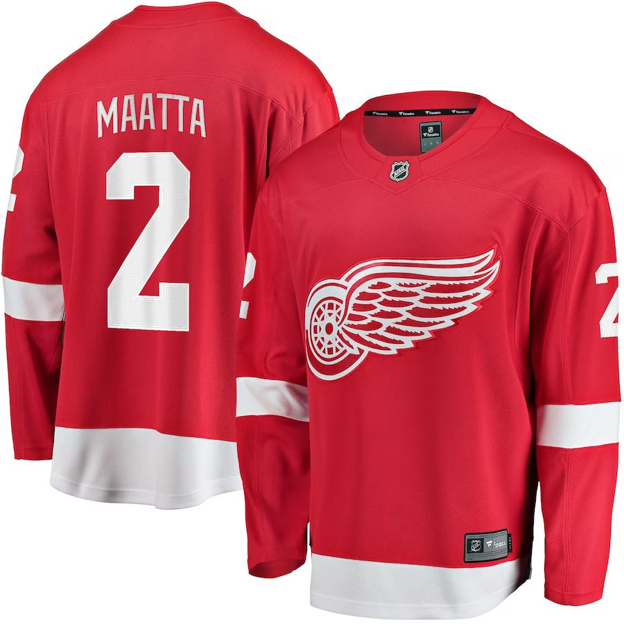 Men Detroit Red Wings #2 Olli Maatta Fanatics Branded Red Home Breakaway Player NHL Jersey